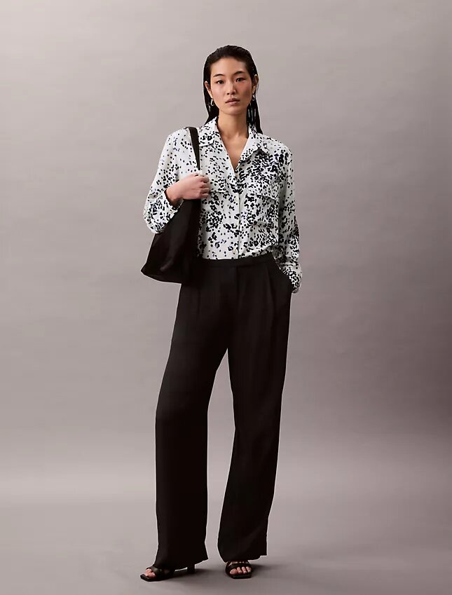 Camisa Utility Shirt holgada estampada con botones Camisa Utility Shirt holgada estampada con botones
