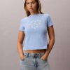 Camiseta ajustada con estampado del logotipo en capas Camiseta ajustada con estampado del logotipo en capas