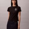Camiseta ajustada con estampado floral Camiseta ajustada con estampado floral