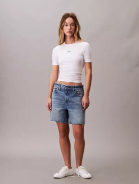 Camiseta ajustada con estampado gráfico del logotipo Monogram en Modal elástico