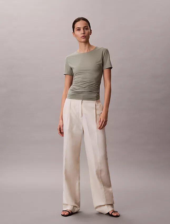 Camiseta ajustada con fruncidos Camiseta ajustada con fruncidos