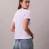 Camiseta ajustada con gráfico de logotipo dividido Camiseta ajustada con gráfico de logotipo dividido