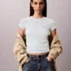 Camiseta ajustada con gráfico del logotipo Contour Rib