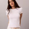 Camiseta ajustada con gráfico del logotipo Contour Rib Camiseta ajustada con gráfico del logotipo Contour Rib