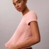Camiseta ajustada con gráfico del logotipo Contour Rib