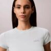 Camiseta ajustada con gráfico del logotipo Contour Rib