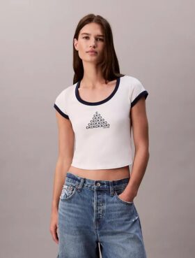 Camiseta ajustada con gráfico del logotipo Monogram