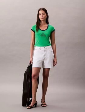 Camiseta ajustada con gráfico del logotipo Monogram