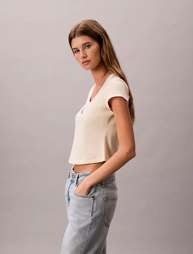 Camiseta ajustada con gráfico Monólogo Camiseta ajustada con gráfico Monólogo