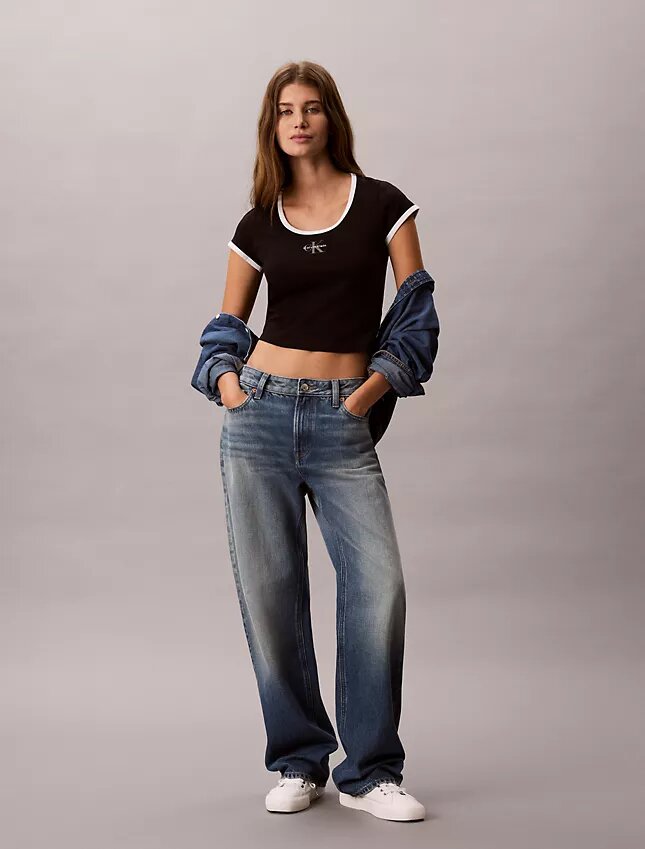 Camiseta ajustada con gráfico Monólogo Camiseta ajustada con gráfico Monólogo