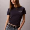 Camiseta ajustada con logotipo curvo Camiseta ajustada con logotipo curvo