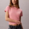 Camiseta ajustada con logotipo curvo Camiseta ajustada con logotipo curvo