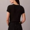 Camiseta ajustada de canalé con gráfico del logotipo Camiseta ajustada de canalé con gráfico del logotipo