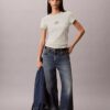 Camiseta ajustada de canalé con gráfico del logotipo Camiseta ajustada de canalé con gráfico del logotipo