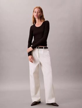 Camiseta ajustada de punto elástico Modal