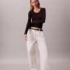 Camiseta ajustada de punto elástico Modal Camiseta ajustada de punto elástico Modal