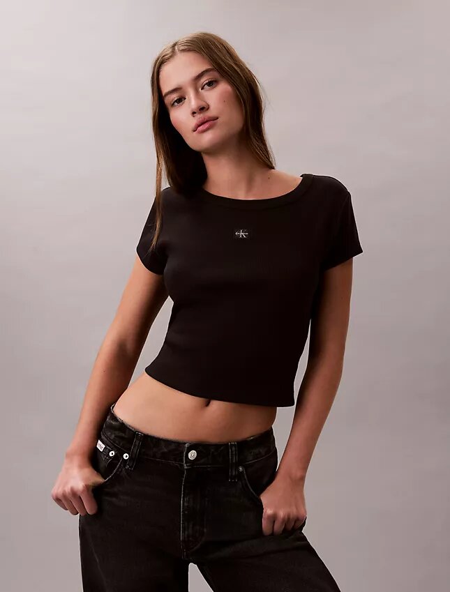 Camiseta ajustada Monologo tejida Camiseta ajustada Monologo tejida
