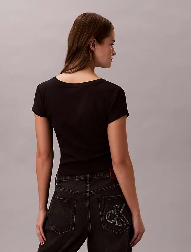 Camiseta ajustada Monologo tejida Camiseta ajustada Monologo tejida