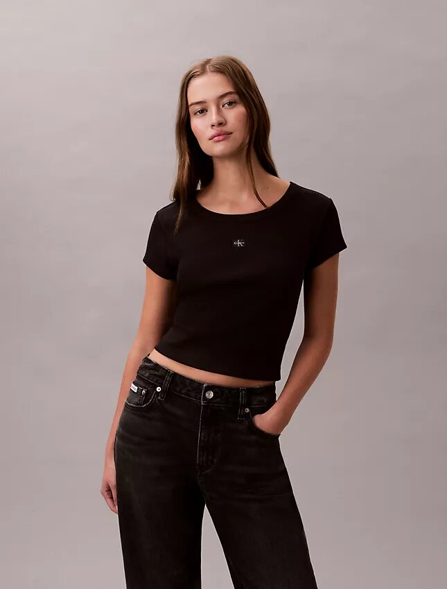 Camiseta ajustada Monologo tejida Camiseta ajustada Monologo tejida
