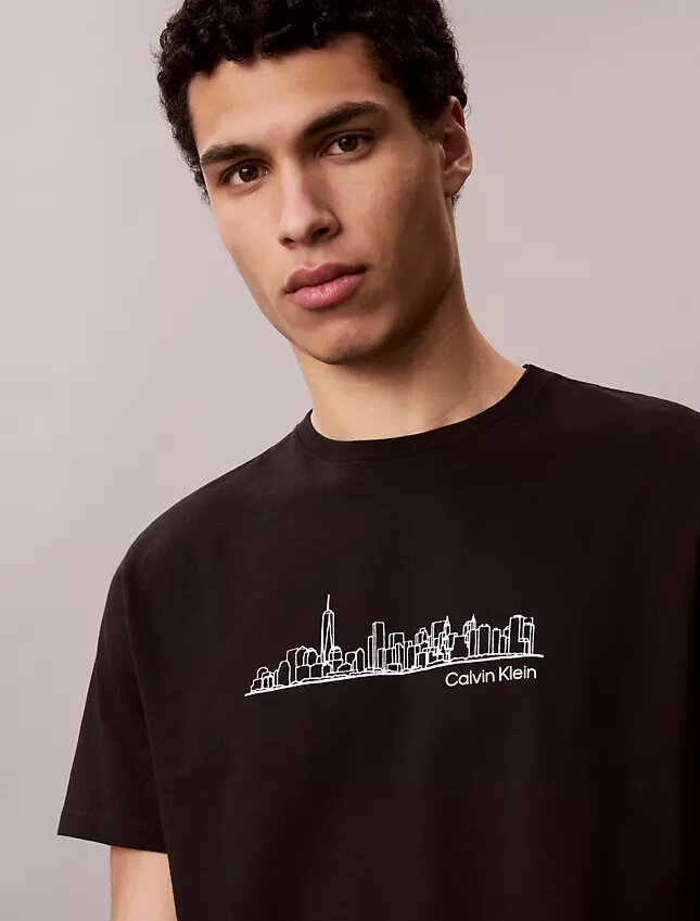 Camiseta clásica con estampado de horizonte urbano Camiseta clásica con estampado de horizonte urbano