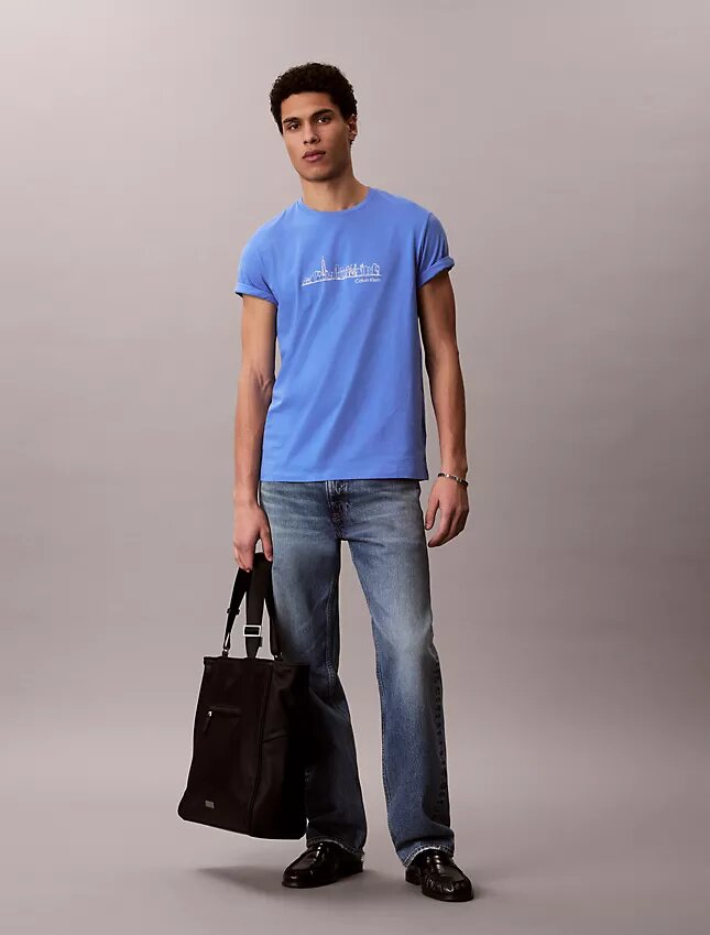 Camiseta clásica con estampado de horizonte urbano Camiseta clásica con estampado de horizonte urbano