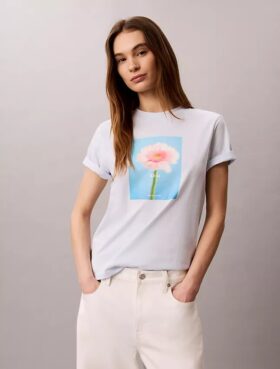 Camiseta clásica con estampado de margaritas