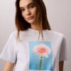 Camiseta clásica con estampado de margaritas Camiseta clásica con estampado de margaritas