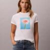 Camiseta clásica con estampado de margaritas Camiseta clásica con estampado de margaritas