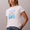 Camiseta clásica con estampado de margaritas Camiseta clásica con estampado de margaritas