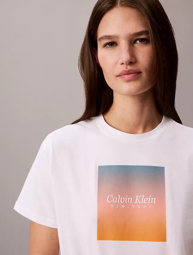Camiseta clásica con estampado de puesta de sol Camiseta clásica con estampado de puesta de sol