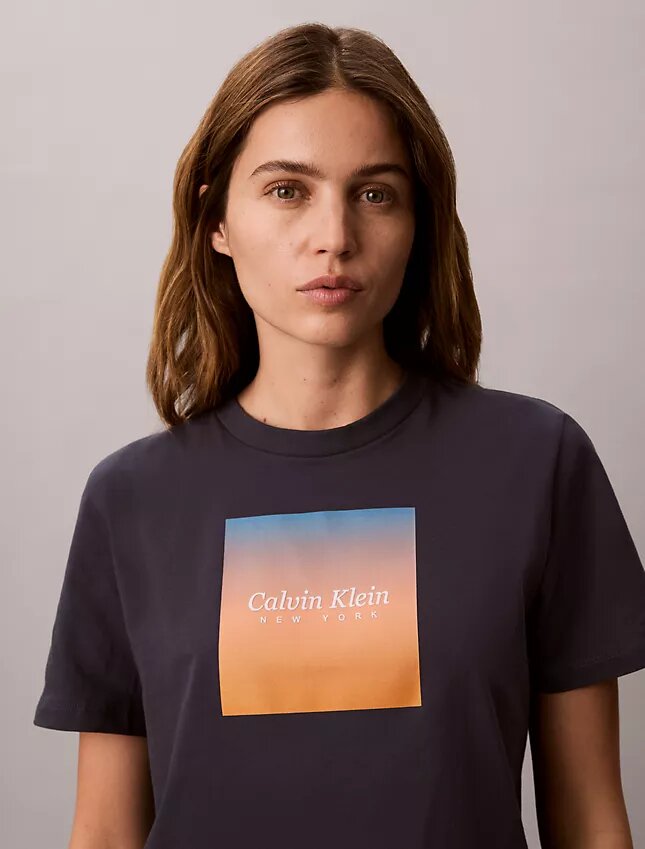 Camiseta clásica con estampado de puesta de sol Camiseta clásica con estampado de puesta de sol