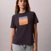Camiseta clásica con estampado de puesta de sol Camiseta clásica con estampado de puesta de sol