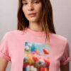 Camiseta clásica con estampado floral Camiseta clásica con estampado floral