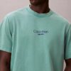 Camiseta clásica con estampado gráfico y lavado ácido Camiseta clásica con estampado gráfico y lavado ácido