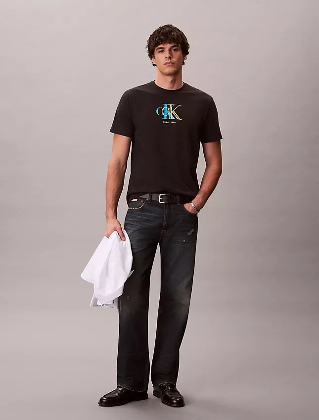 Camiseta clásica con gráfico de doble Monogram Camiseta clásica con gráfico de doble Monogram