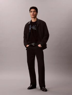 Camiseta clásica con gráfico de la línea Monogram