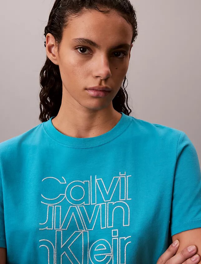 Camiseta clásica con gráfico de logotipo brillante Camiseta clásica con gráfico de logotipo brillante
