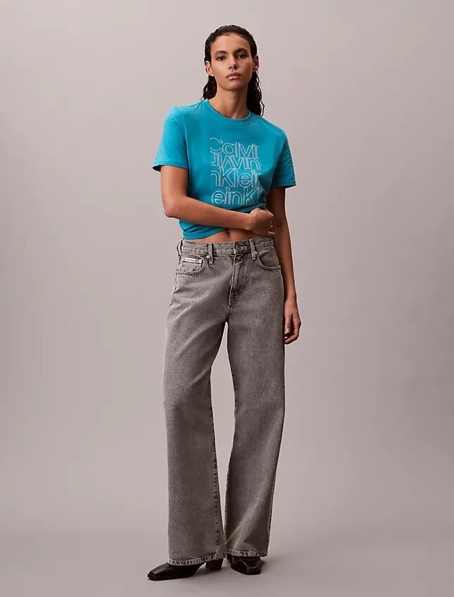 Camiseta clásica con gráfico de logotipo brillante Camiseta clásica con gráfico de logotipo brillante