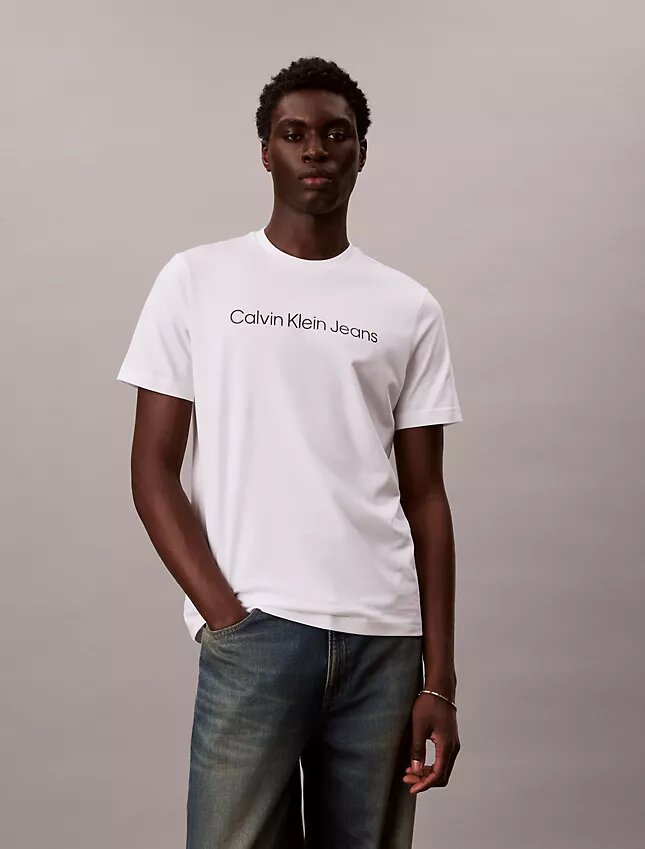 Camiseta clásica con gráfico de logotipo en lámina Camiseta clásica con gráfico de logotipo en lámina