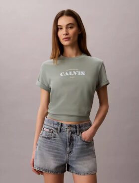 Camiseta clásica con gráfico de logotipo en negrita