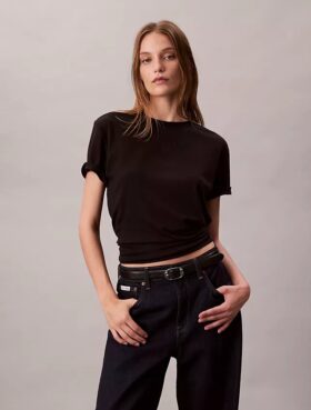 Camiseta clásica con gráfico del logotipo del algodón Supima