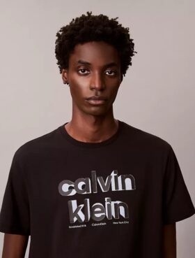 Camiseta clásica con gráfico del logotipo en sombra