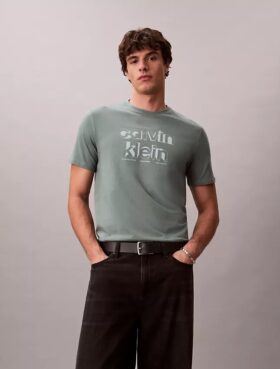 Camiseta clásica con gráfico del logotipo en sombra