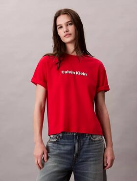 Camiseta clásica con logotipo bordado
