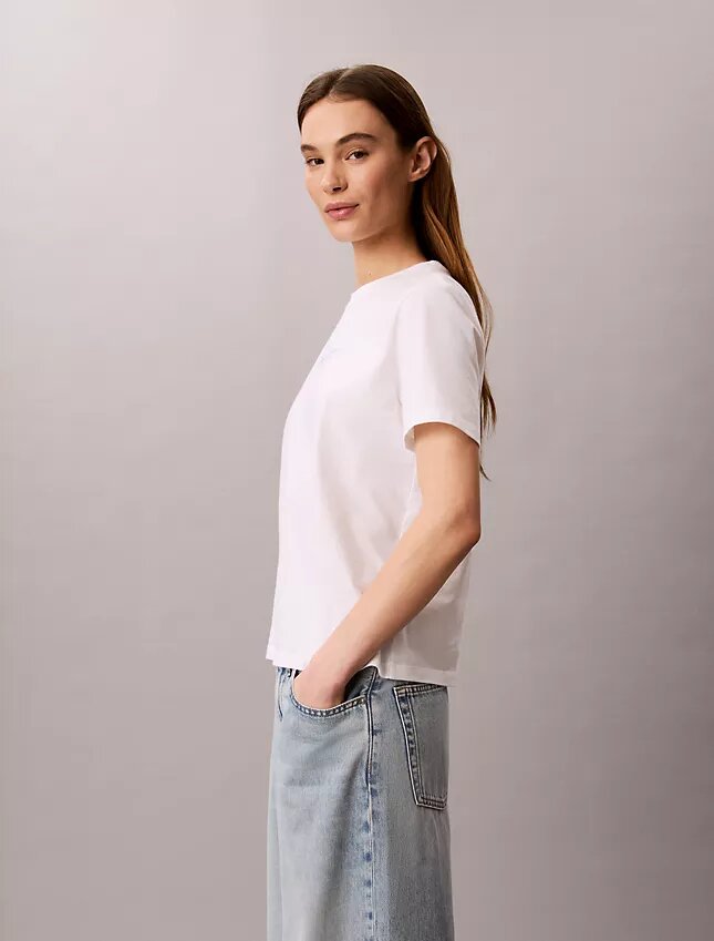 Camiseta clásica con logotipo Calvin Script Camiseta clásica con logotipo Calvin Script
