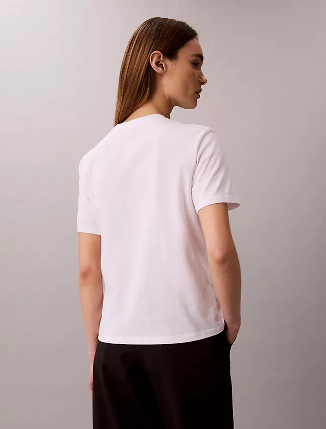 Camiseta clásica con logotipo en letra cursiva Camiseta clásica con logotipo en letra cursiva