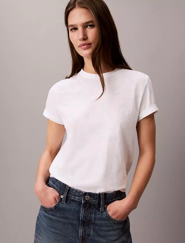 Camiseta clásica con Monogram descolorido por toda la prenda Camiseta clásica con Monogram descolorido por toda la prenda