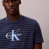 Camiseta clásica con rayas gráficas Monólogo Camiseta clásica con rayas gráficas Monólogo