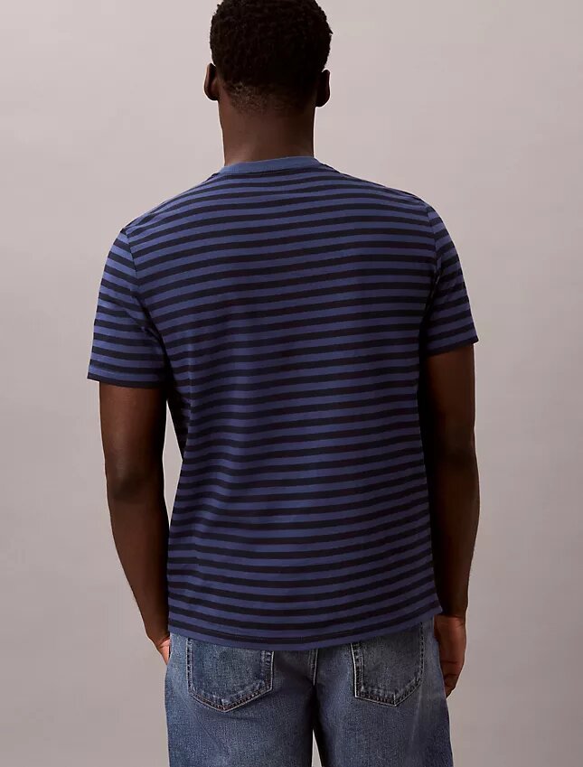 Camiseta clásica con rayas gráficas Monólogo Camiseta clásica con rayas gráficas Monólogo