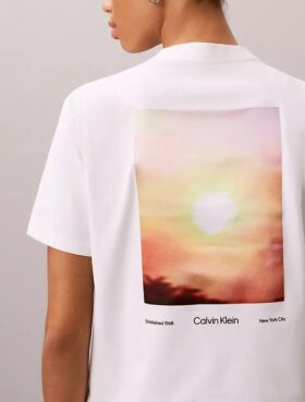 Camiseta clásica de jersey refrescante con gráfico de sol